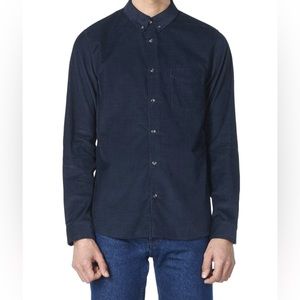 A.P.C. Men's Navy Casual Button Down Shirt